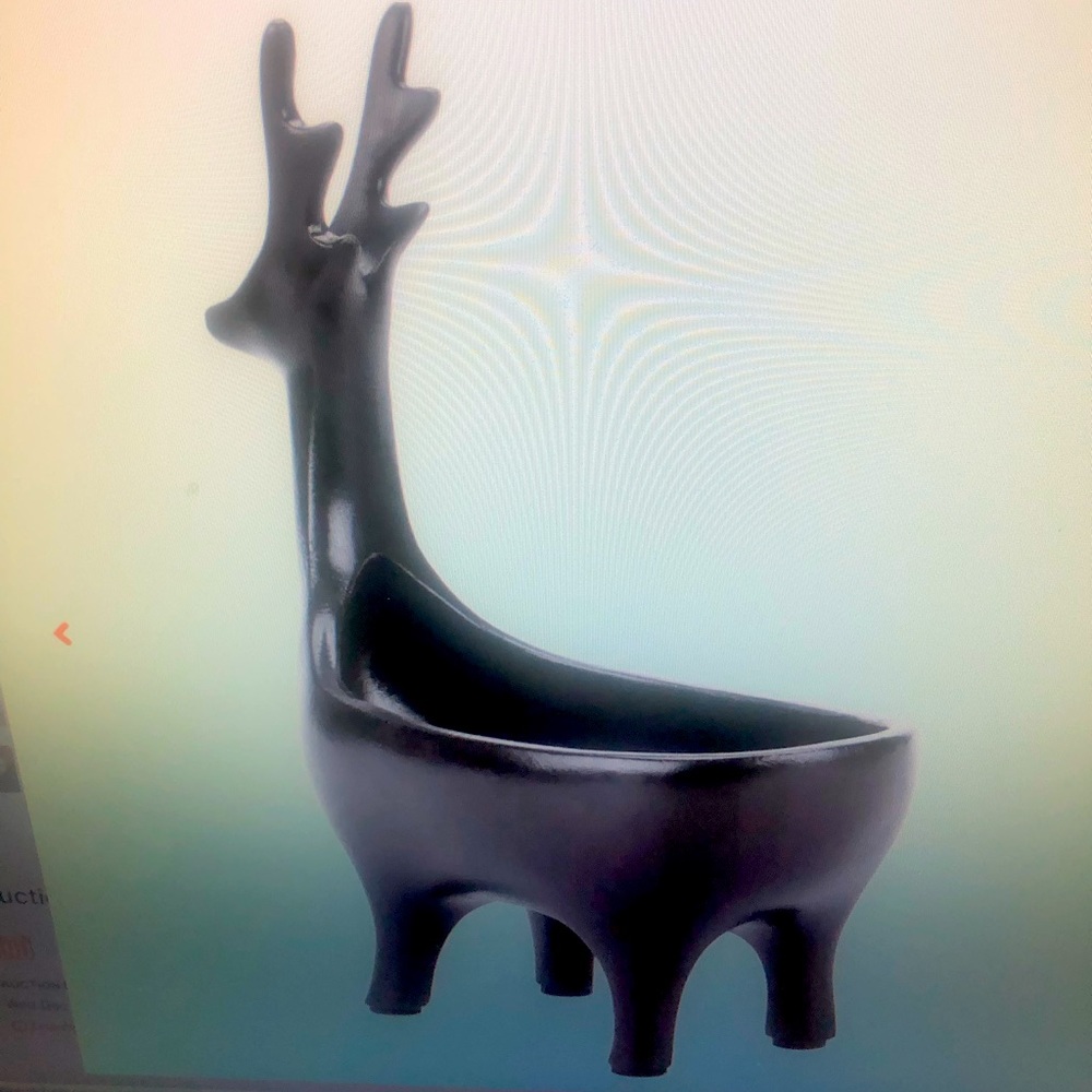 Black resin llama Jewelry holder